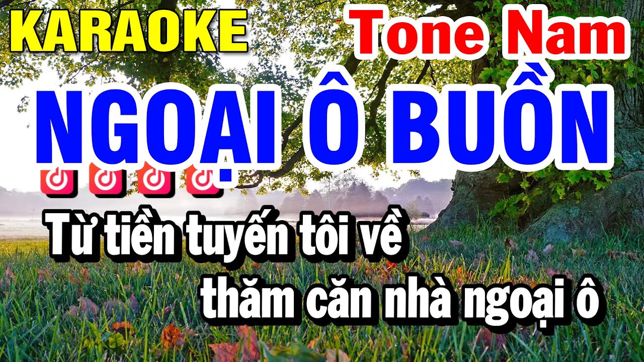 Ngoại &Ocirc; Buồn Karaoke Nhạc Sống Tone Nam Cm Beat Hay | Huỳnh L&ecirc;