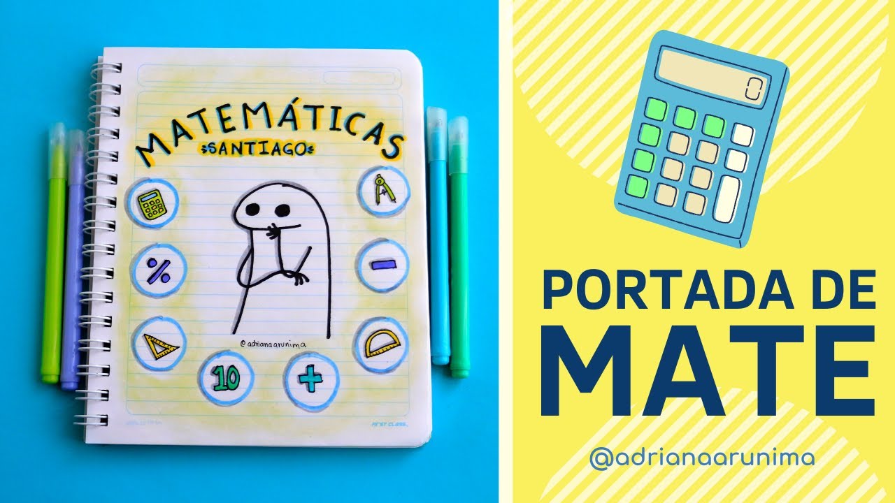 🟢 Portada de matemáticas ⭐ Carátula de Matemáticas (tapa)