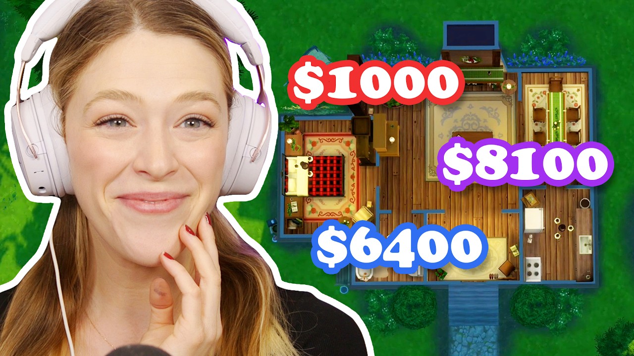 building a little women christmas house in the sims but each room is a different budget
