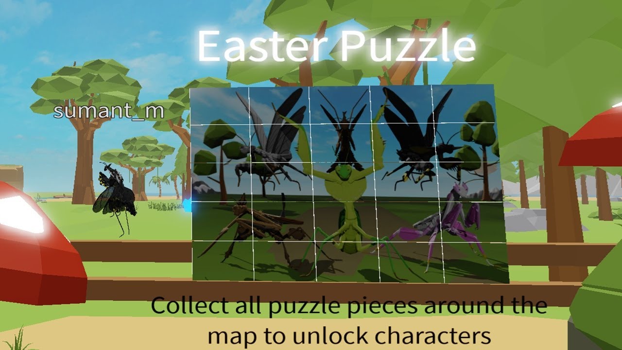 Animal Simulator Mantis Update - All 25 Puzzle Piece Locations (Roblox)