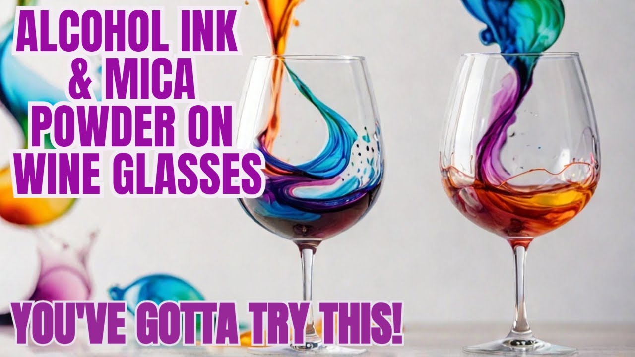 Wine Glass Diy: Stunning Alcohol Ink Tutorial