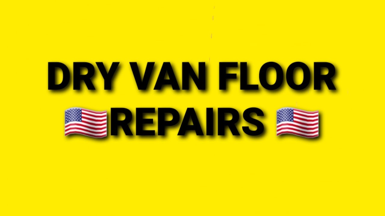 53' dry van floor repair. broken drill and bits into pieces.