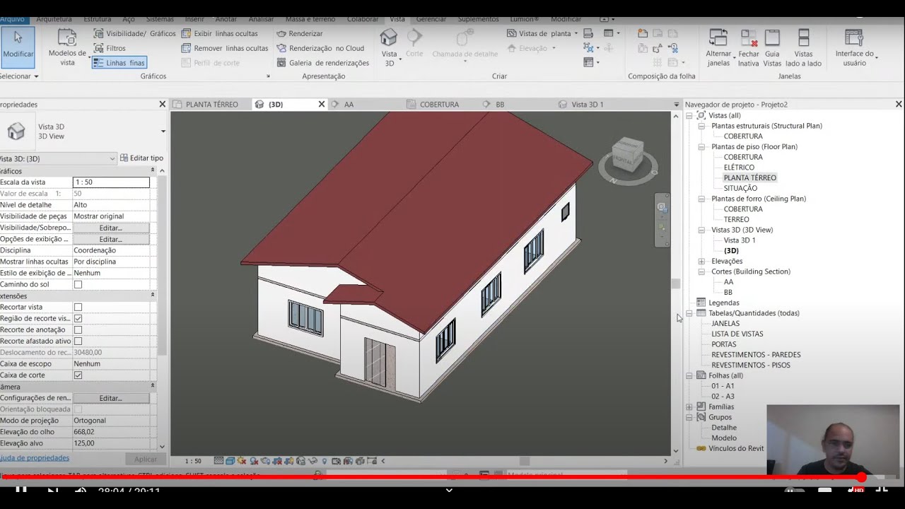 Revit para Iniciantes, uma breve introdução, Transmissão ao vivo de CadJr Arquiteturas