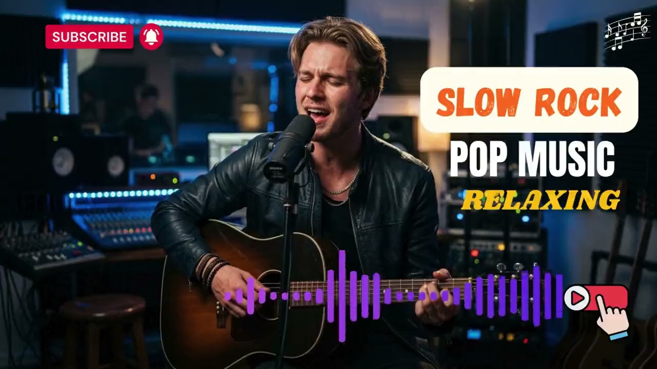 Calm Romantic Slow Rock for Quiet Nights 💫 Soft Guitar, Piano & Male Vocal Love Songs