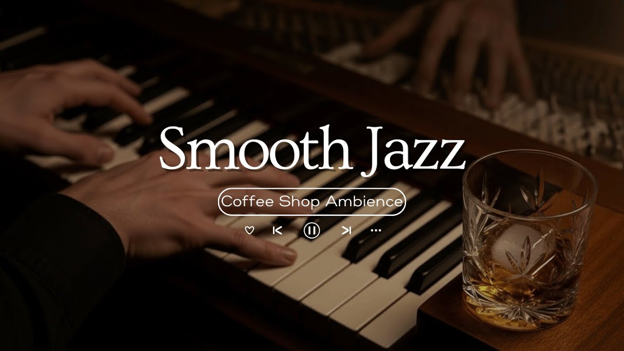 Crackling Fireplace & Smooth Jazz Instrumental 🍂 Warm Jazz Music at Cozy Fall Coffee Shop Ambience