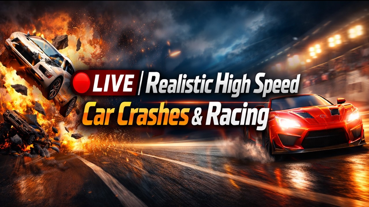 🔴 LIVE | Realistic High Speed Car Crashes & Racing #CarCrash #Racing #HighSpeed