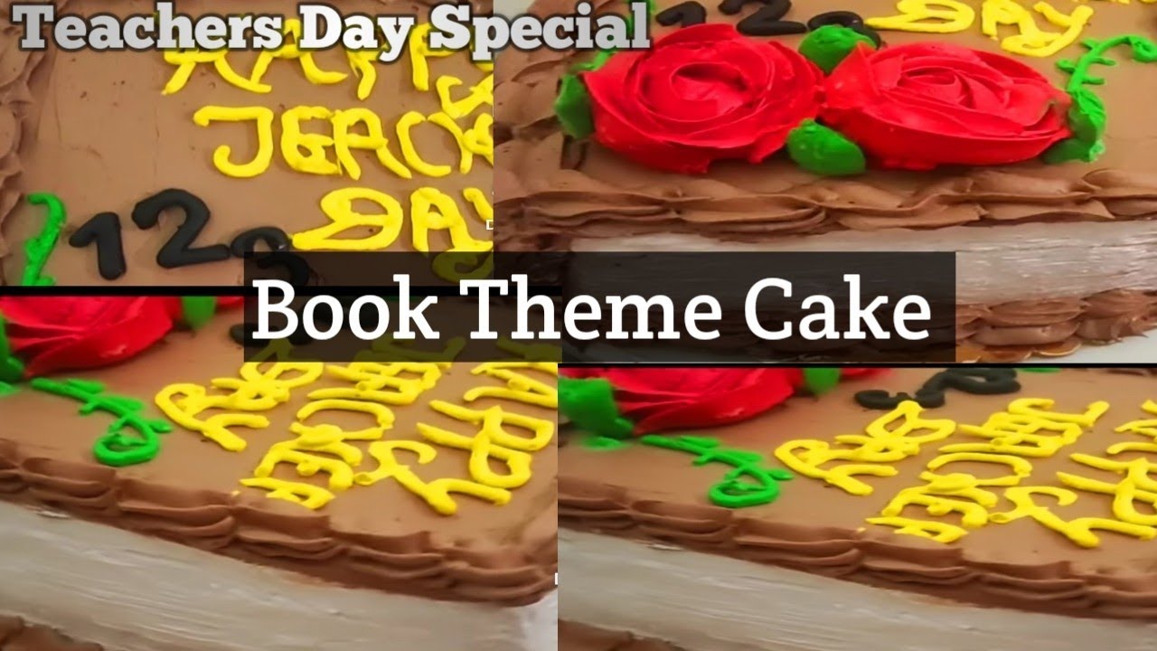 Book theme cake Recipe/  Teachers Day Cake Recipe  /अध्यापक दिवस पर बनाए बुक थीम केक