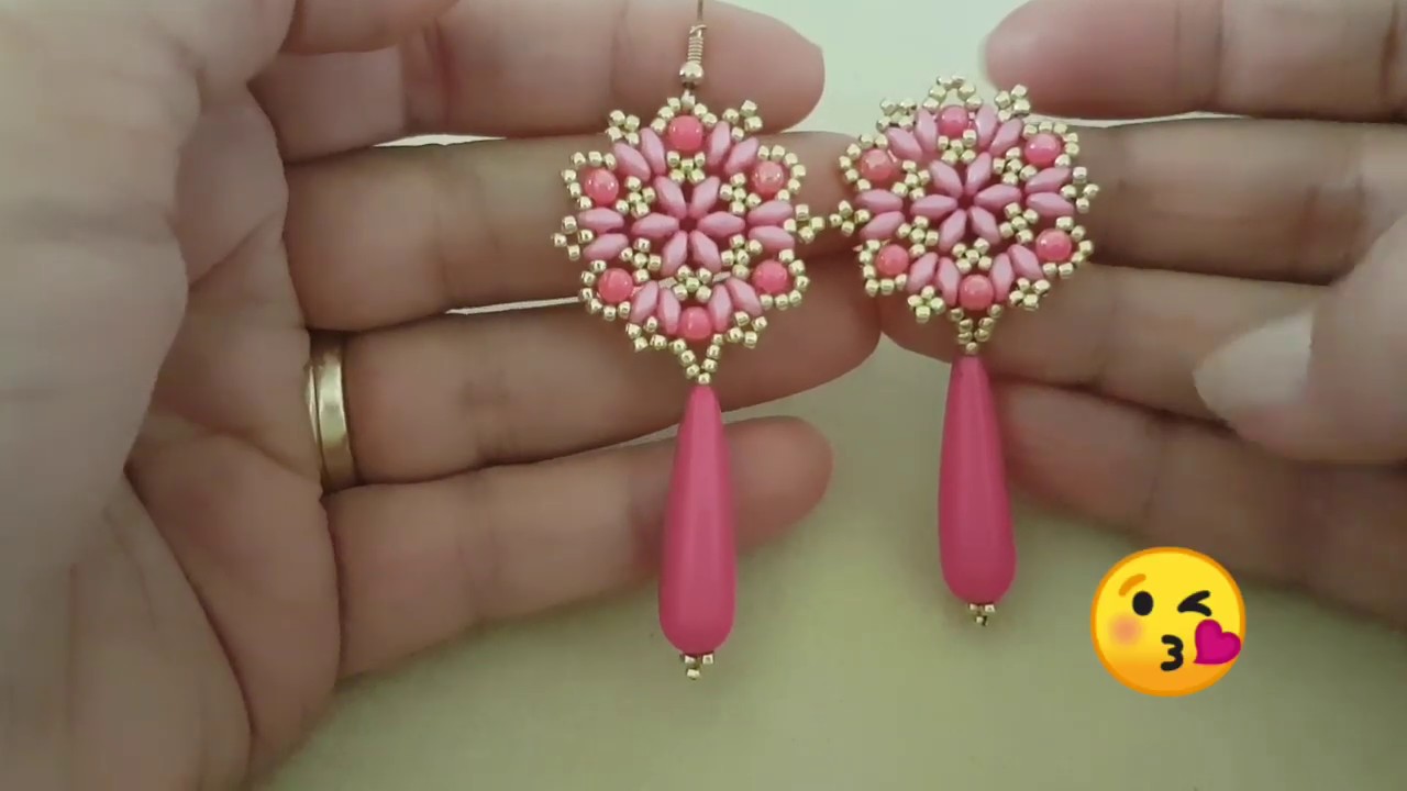 Tutorial Orecchini Silvy con superduo e perle da 4mm.  DIY earrings tutorial