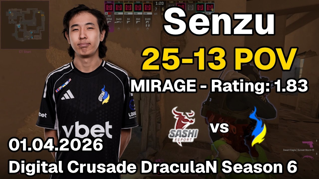 Senzu POV (25-13, 1.83 Rating) | Sashi vs Passion UA | Mirage | Apr 01, 2026