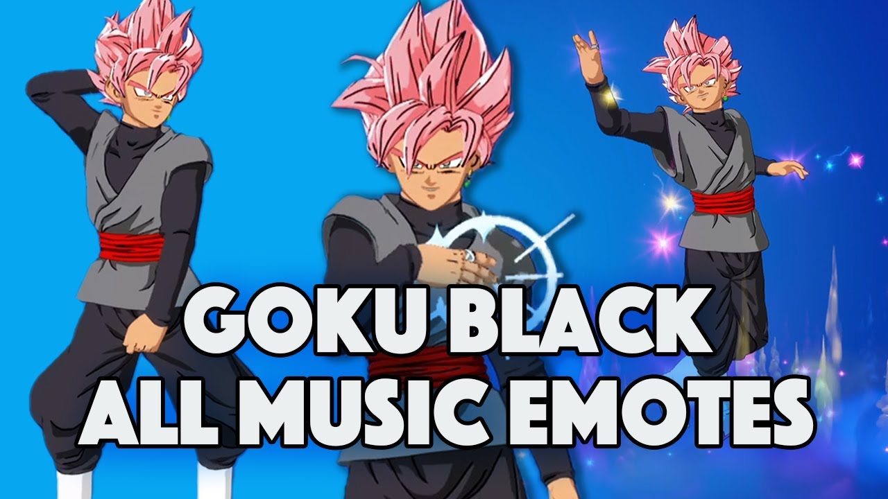 Goku Black Dances All Music Emotes - FORTNITE - DRAGON BALL