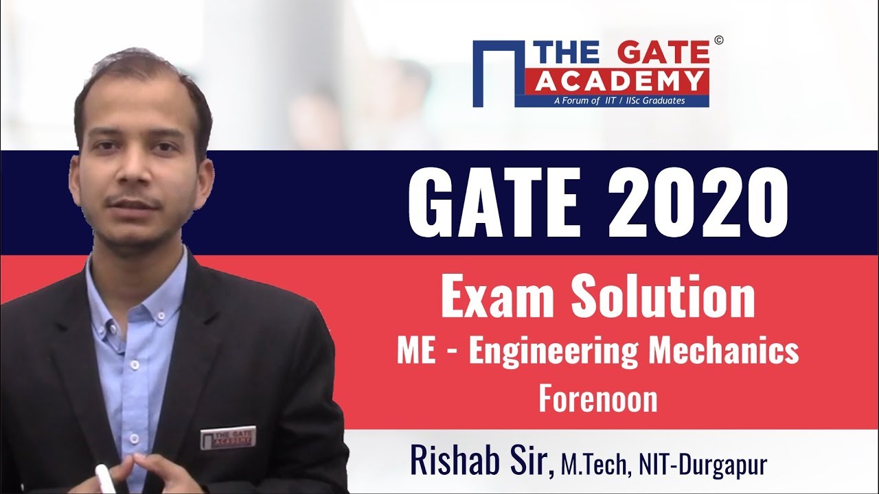 GATE 2020 Answer Key with Solutions for ME-1 | Engineering Mechanics (Memory-Based, 2Qs)