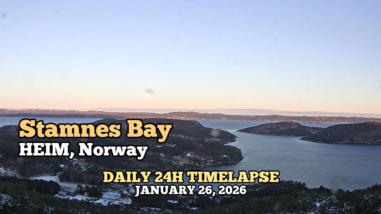 Stamnes Bay - Daily Timelapse: January 26, 2026 [Trøndelag, Norway]