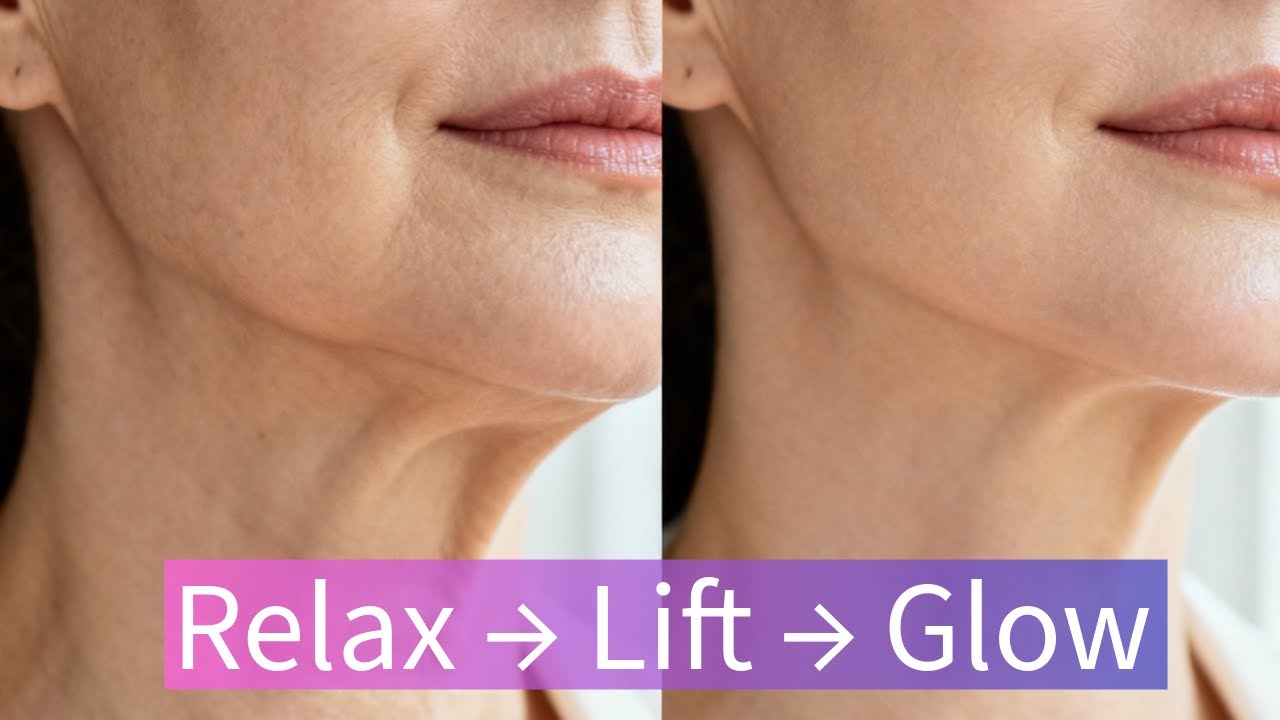 Slow Evening Face Massage to Sculpt the Jawline & Relax 💛