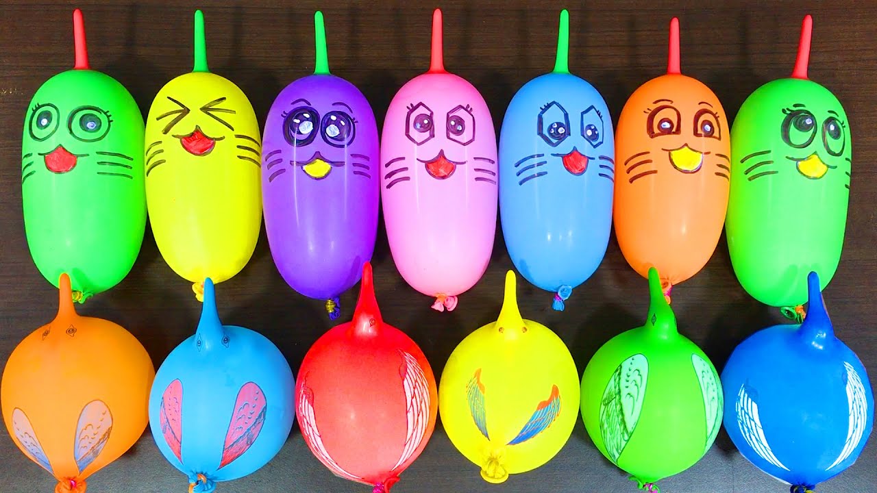 FUNNY BALLOONS !! Making CLEAR Slime With Balloons - Satisfying Slime Video
