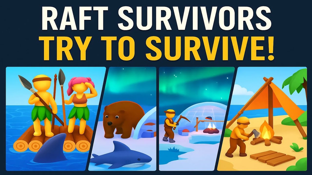 Raft Survivors 🌊🛶 | Ocean Survival & Raft Building Gameplay (Android)