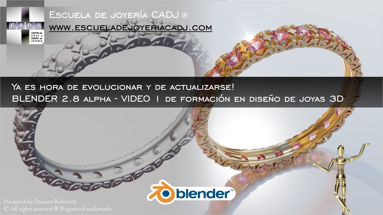 VIDEO 1  Escuela de joyería CADJ Diseño de joyas 3D BLENDER 2.8