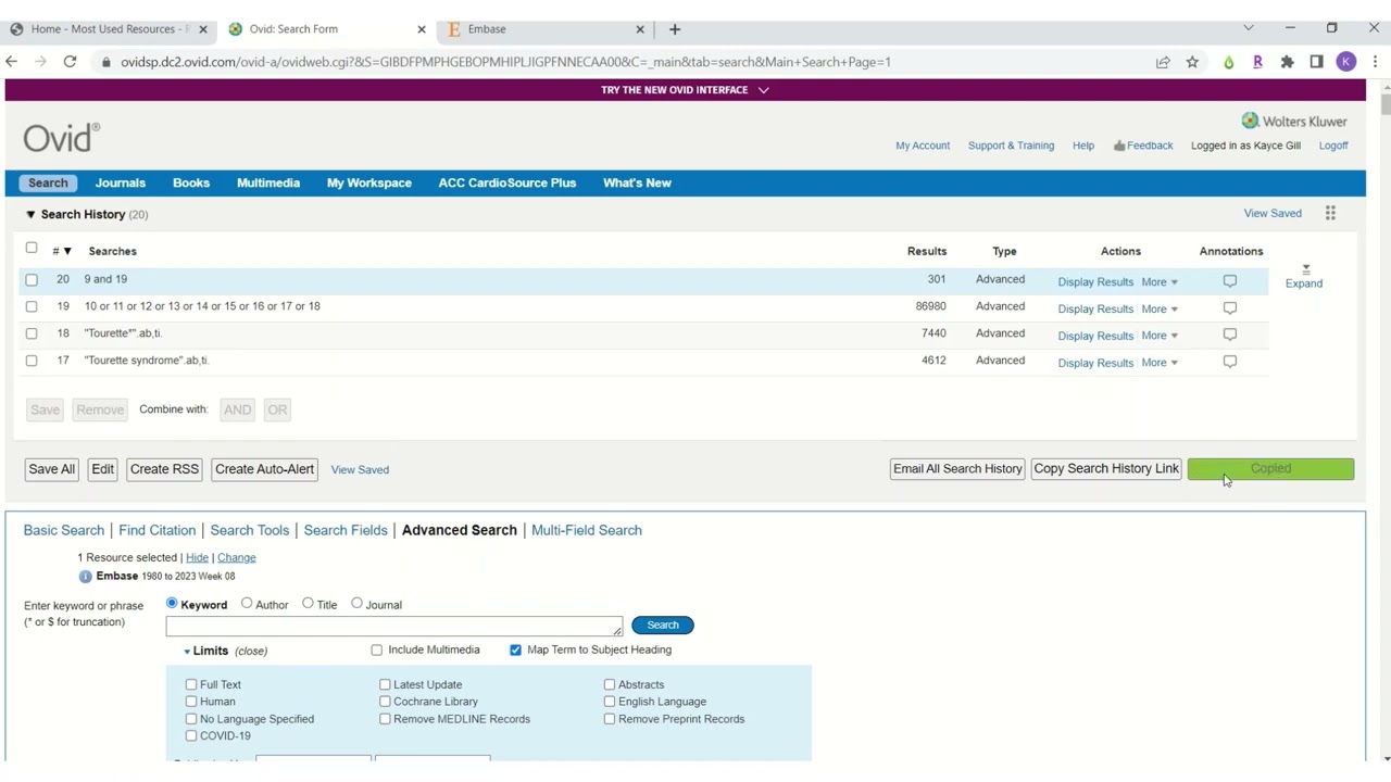 Recreating Saved Ovid Embase Searches on Elsevier Embase