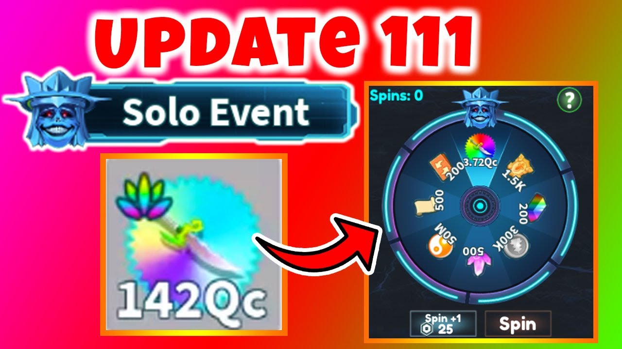 Update 111! New SOLO Event & New Daily Wheel Grand Reward in Weapon Fighting Simulator (WFS) Roblox