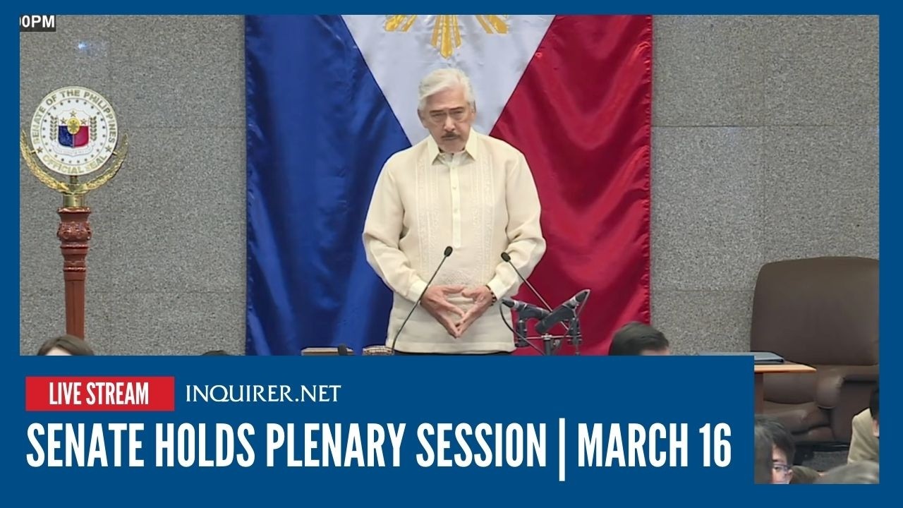 LIVE: Senate holds plenary session |  March 16