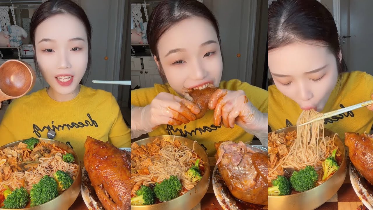 🔥SPICY NOODLES & WHOLE DUCK MUKBANG ! 🔥🤤🤤🤤