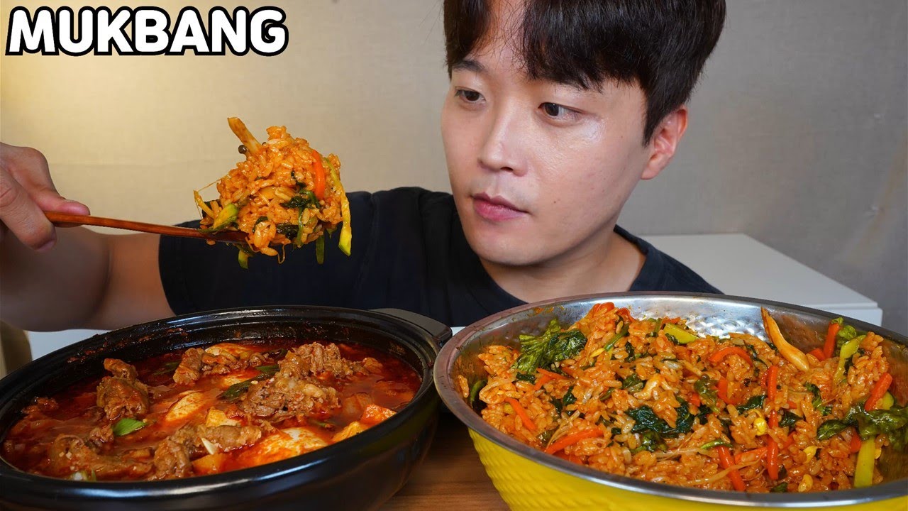 [와차밥] 양푼이비빔밥 우삼겹 얼큰순두부찌개 먹방 Bibimbab & Sundubu-jjigae (Soft Tofu Stew) ASMR MUKBANG EATING SHOW