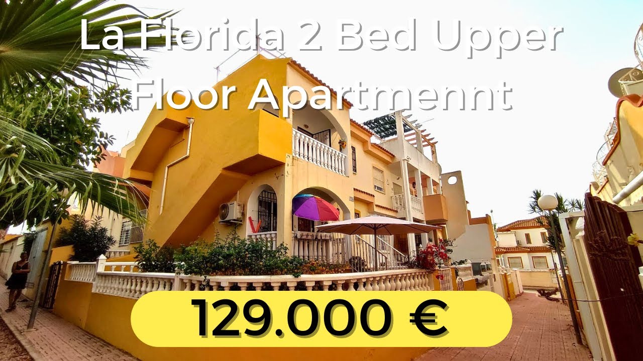 24 hrs reserved 129,000€ La Florida, Corner 2 bed upper floor apt, roof solarium, garden 