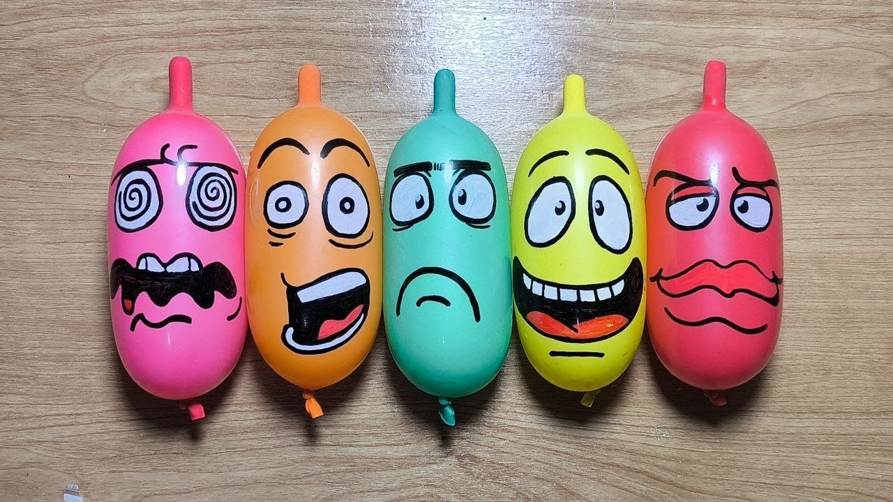 Making GLOSSY Slime with Funny Balloons - Satisfying Slime video-DIY-Relaxing