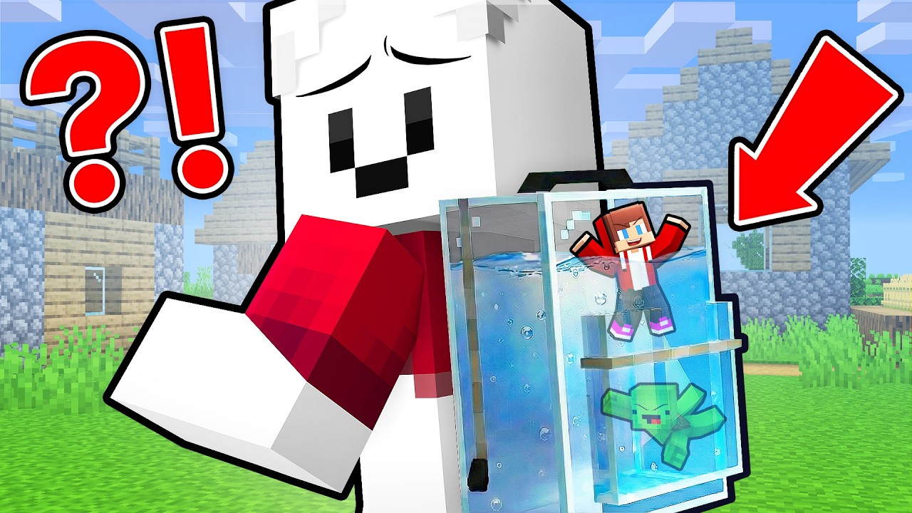 Mikey and JJ Built a Tiny Pool to Prank Carrie in Minecraft (Maizen)