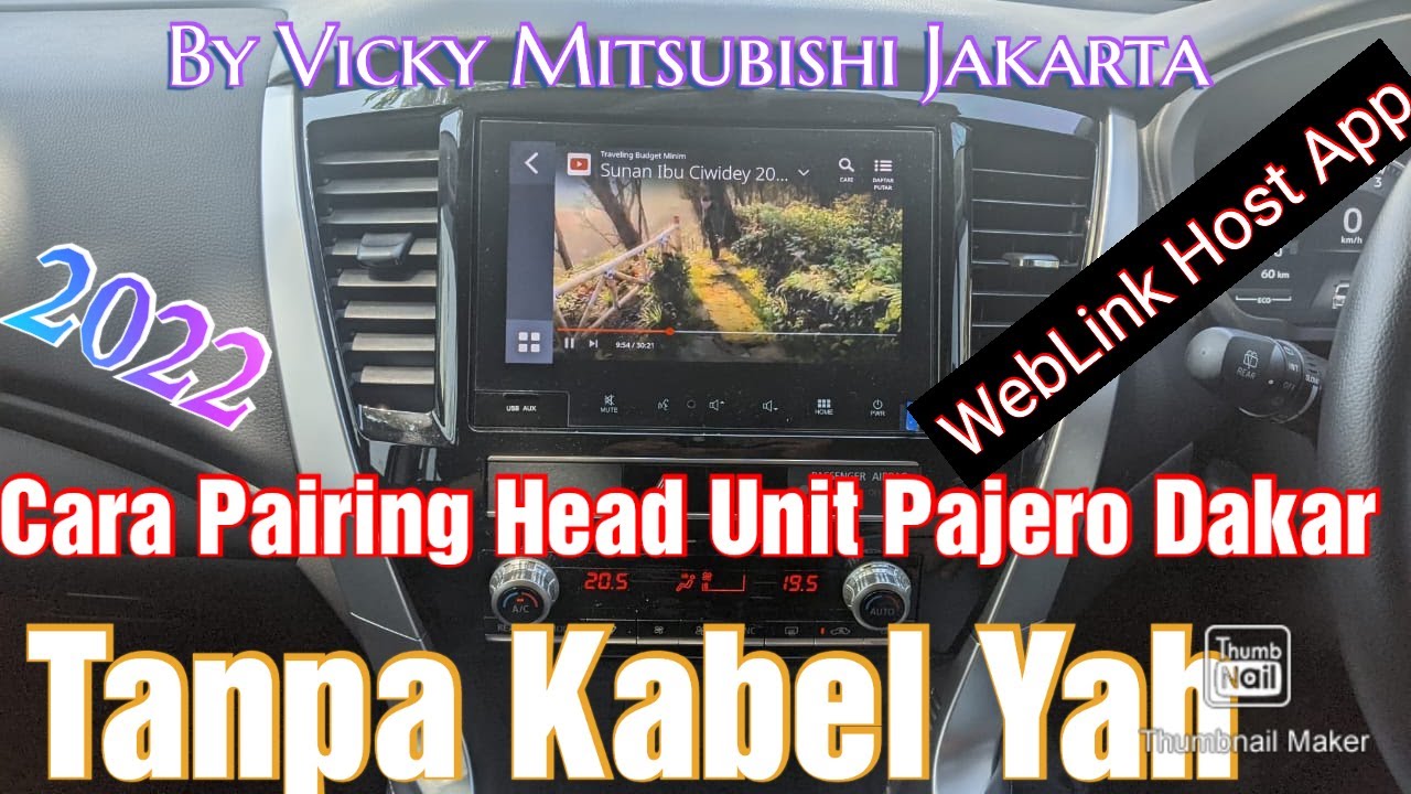 cara pairing head unit pajero dakar # Tanpa Kabel Kabelan # cara hubungkan hp dengan audio pajero
