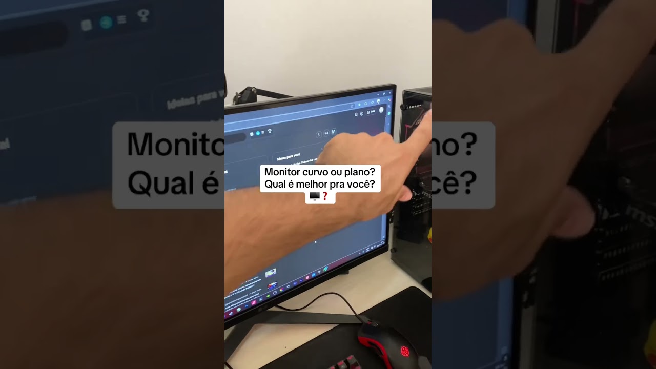 Monitor curvo ou plano? Qual &eacute; melhor pra voc&ecirc;? 🖥️❓