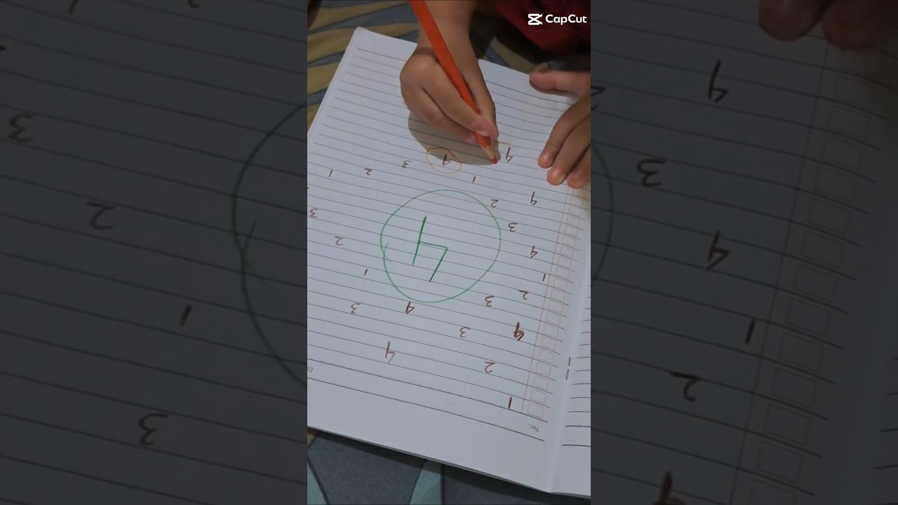Worksheet|| Melingkari Angka 4|| Mengenal Angka|| 
