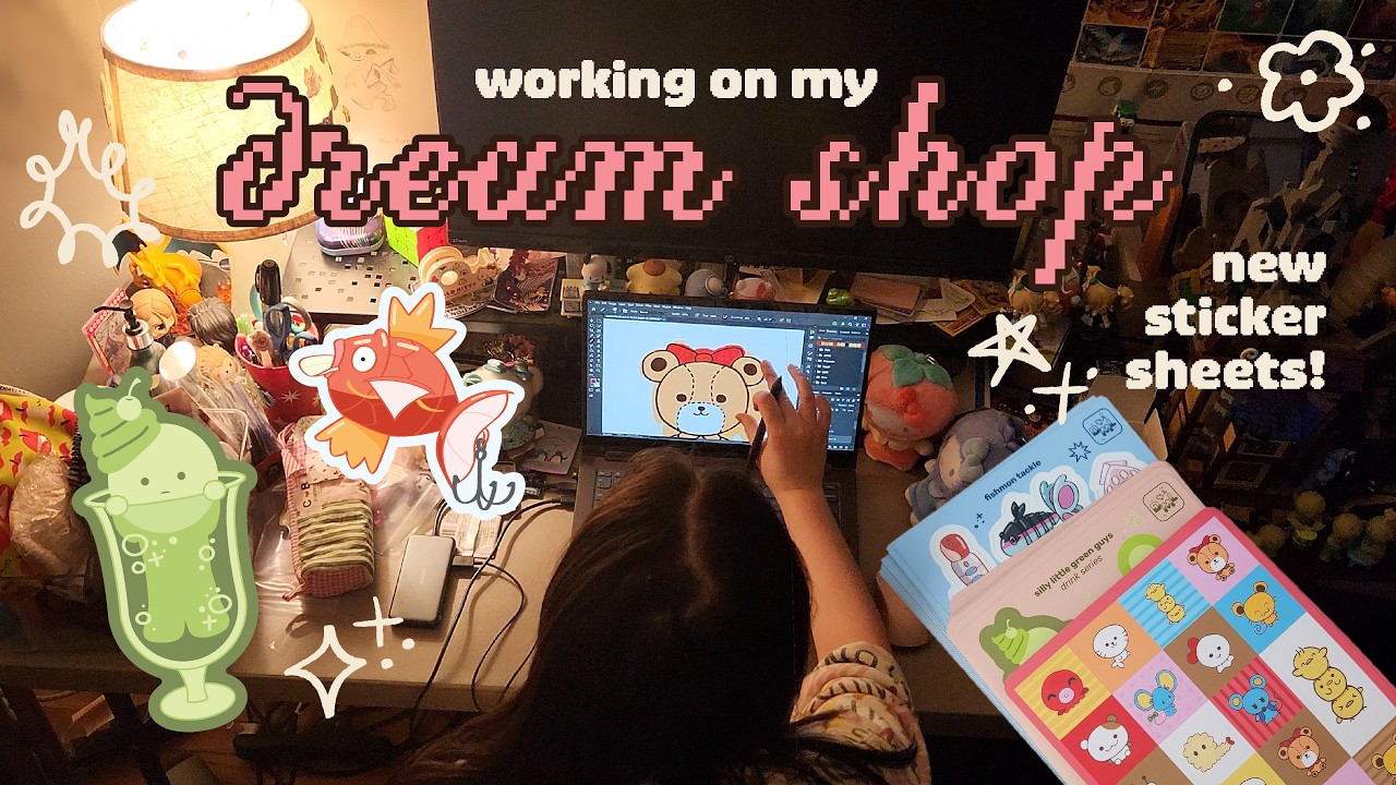 designing my first sticker sheets