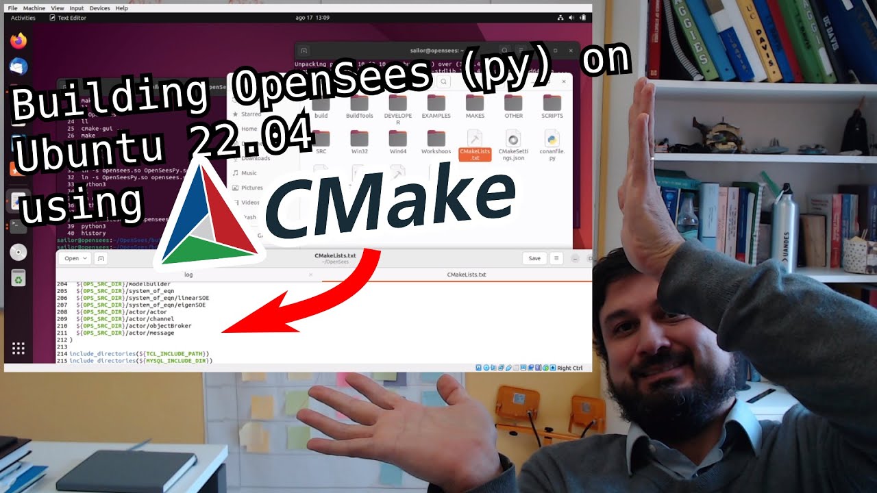 Compiling OpenSees and OpenSeesPy on Ubuntu 22.04 using CMAKE. RAW Tutorial