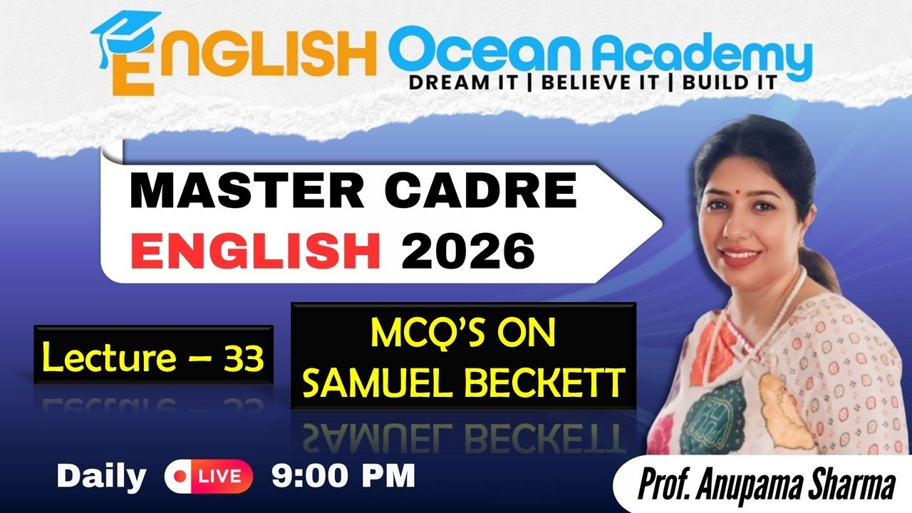Master Cadre English Preparation | MCQ Lecture 33 | English Ocean Academy #englishbyanupamamam