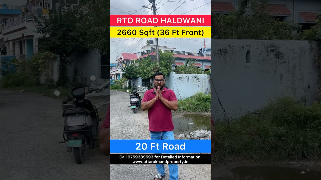 2660 Sqft (36 Ft Front) Residential Plot with 25 ft wide Road for Sale in RTO Road Haldwani