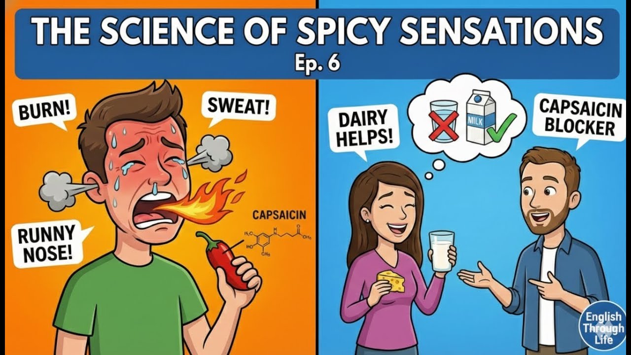 Why Does Spicy Food Burn? | English Listening Practice (Ep. 6)