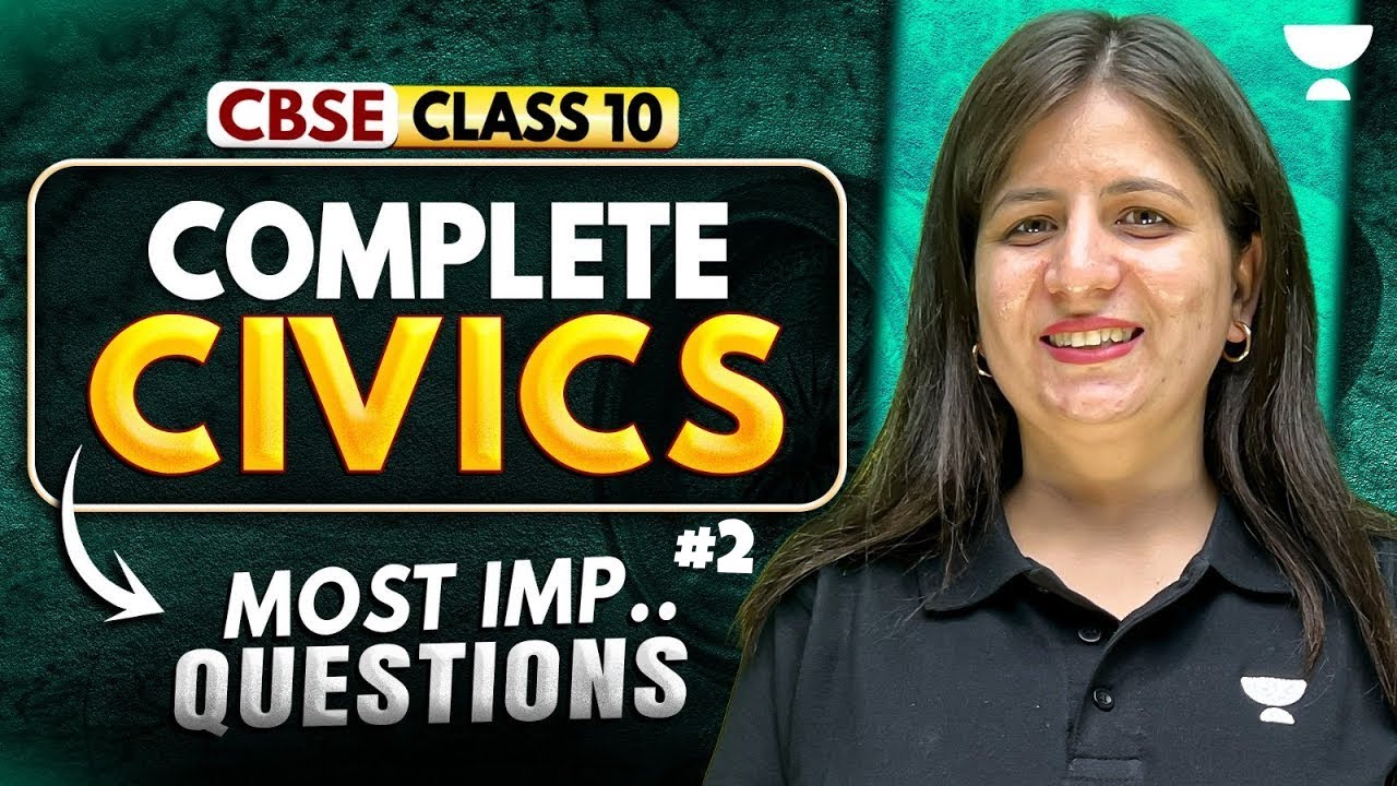 Complete Civics Most Important Questions || Class 10 SST Boards Special 2026 || Shweta Ma'am