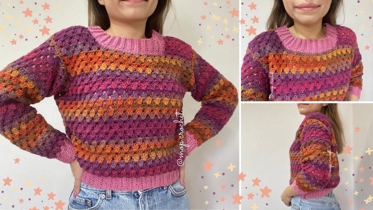 Suéter con Punto Granny a Crochet | Tutorial | Diestra