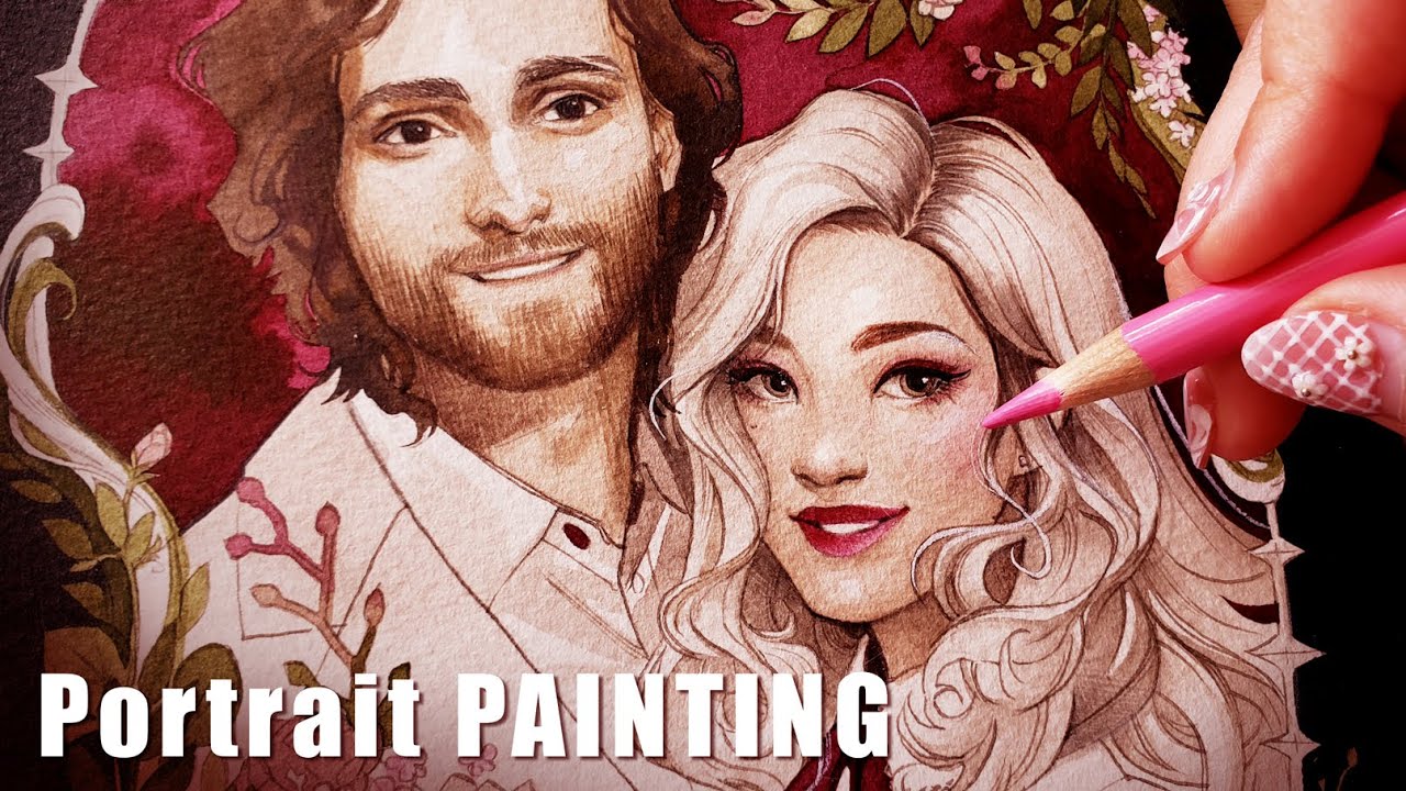 ♡ ПОРТРЕТНАЯ ЖИВОПИСЬ // Разработка ИНДИВИДУАЛЬНЫХ СВАДЕБНЫХ ПРИГЛАШЕНИЙ!