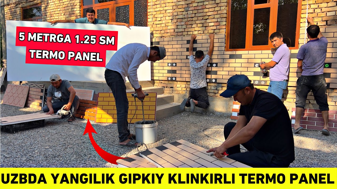SUVOQ KERAKMAS 1 KUNDA UY BITADI 5 TASI 1 DA TERMO PANEL+GIPKIY KLINKIR