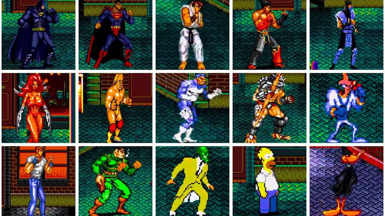 Streets of Rage 2|Character Hack Collection Vol.1|Sega Genesis|HD