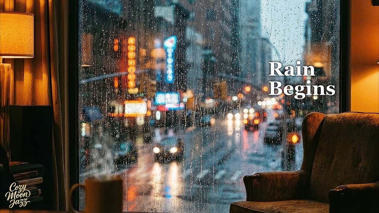 Rain Begins ☔ Soft Jazz Ballads with Female Vocals | Rainy Night Jazz Café Mood (52 Min)