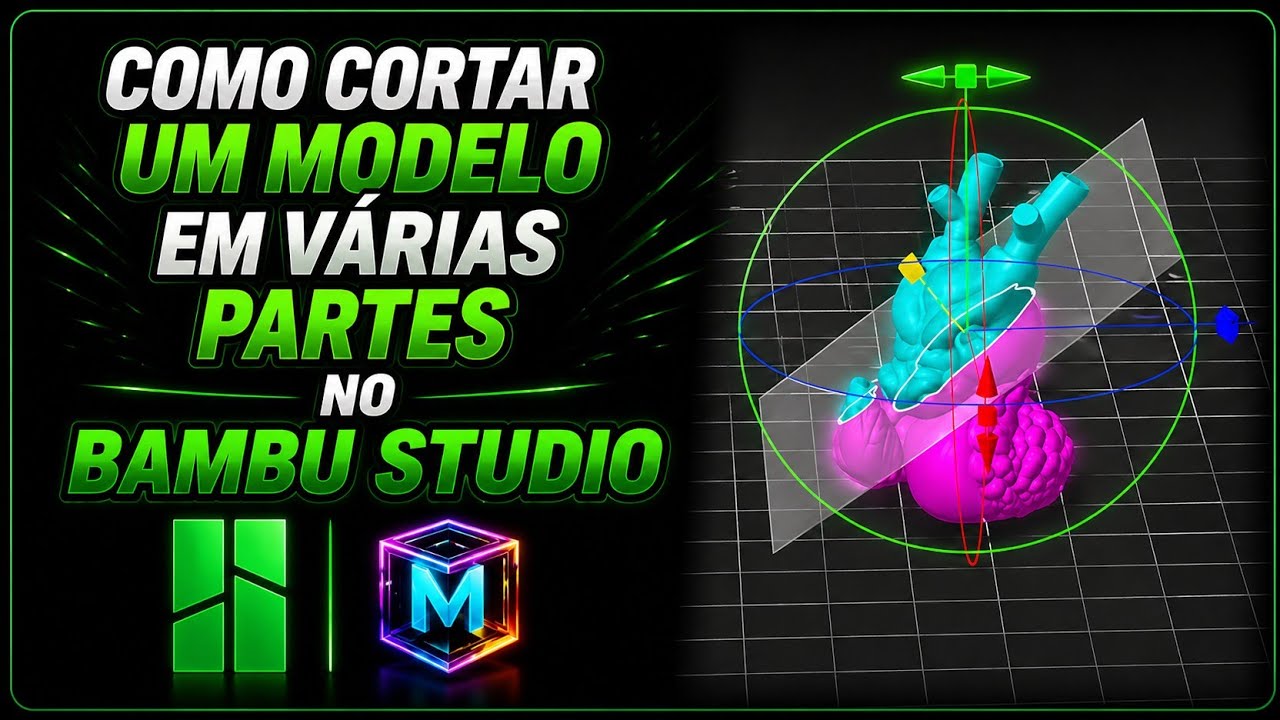 COMO CORTAR UM MODELO 3D EM VÁRIAS PARTES NO BAMBU STUDIO!