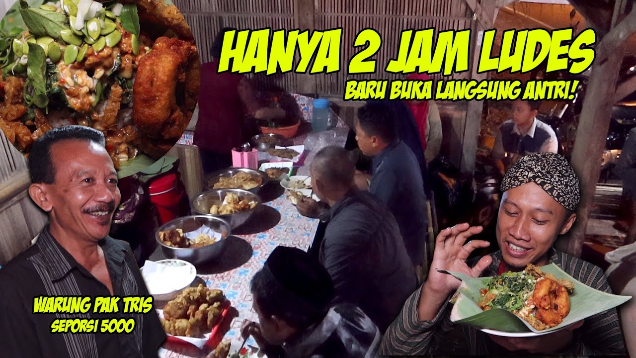 Baru buka langsung antri! Nasi Pecel 5000 diserbu pembeli