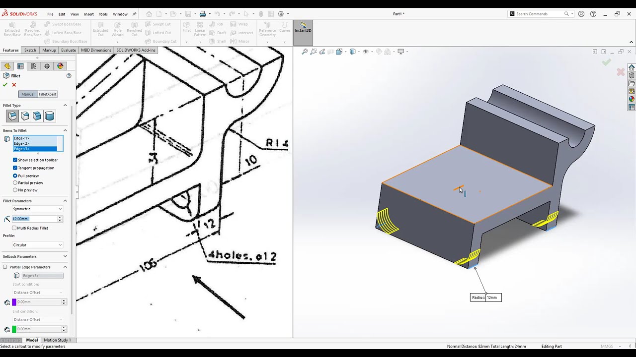 محاضرة سوليدوركس 3 - Solidworks Lecture 3 - تمارين وأمثلة على السوليدوركس - Solidworks Examples