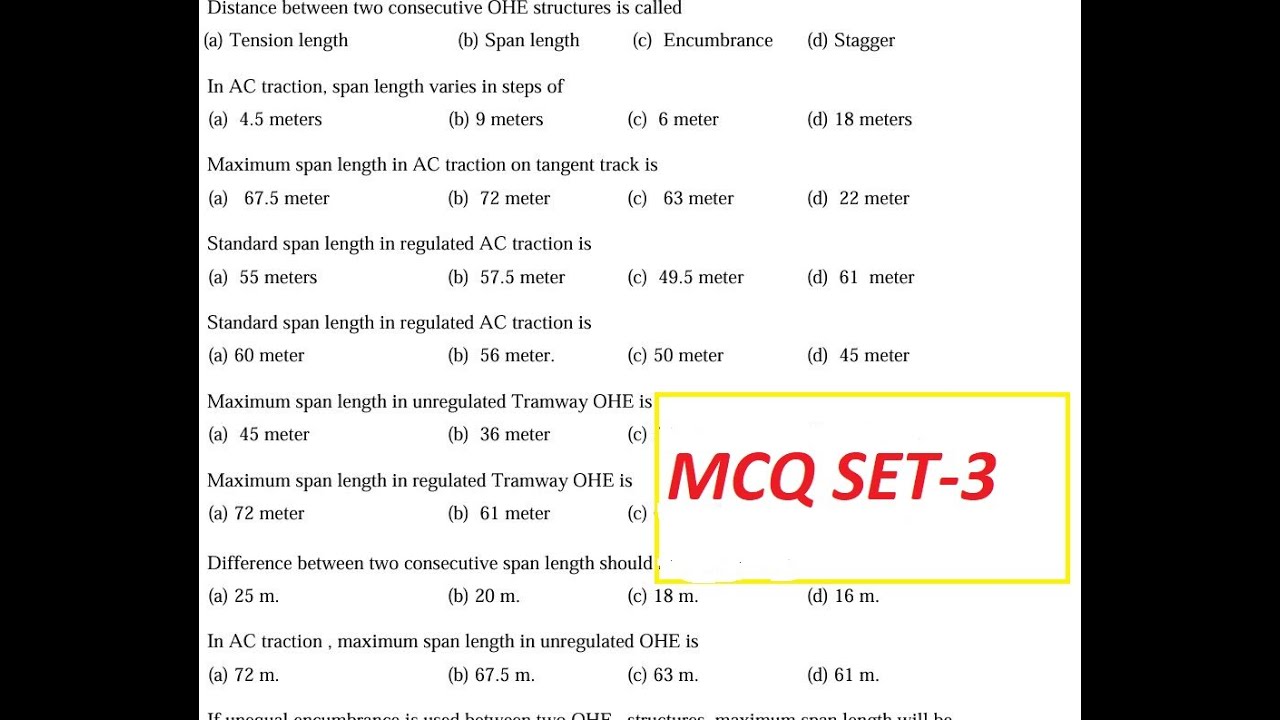 TRD mcq set-3 || Railway LDCE exam || GDCE  exam || AEE Group B