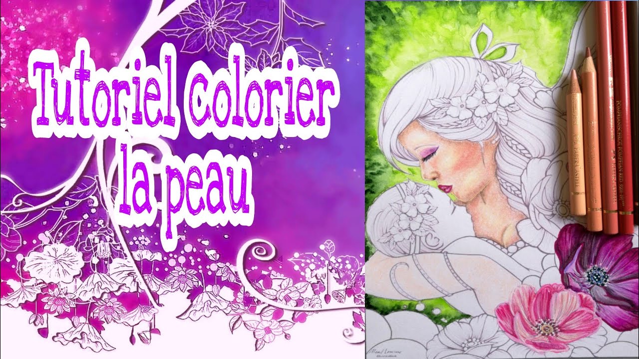 Tutoriel comment colorier une peau crayons de couleurs polychromos