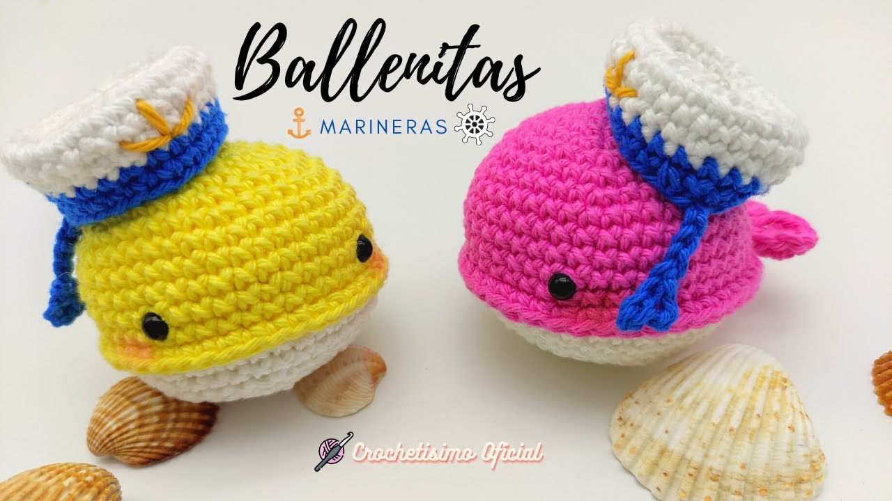 Ballenas Amigurumis Llaveros Tejidos en Crochet paso a paso 🐳