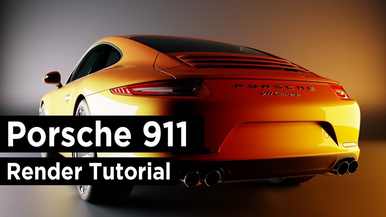 3dsMax Porsche 911 Carrera Rendering Tutorial (Studio Lighting Technics)