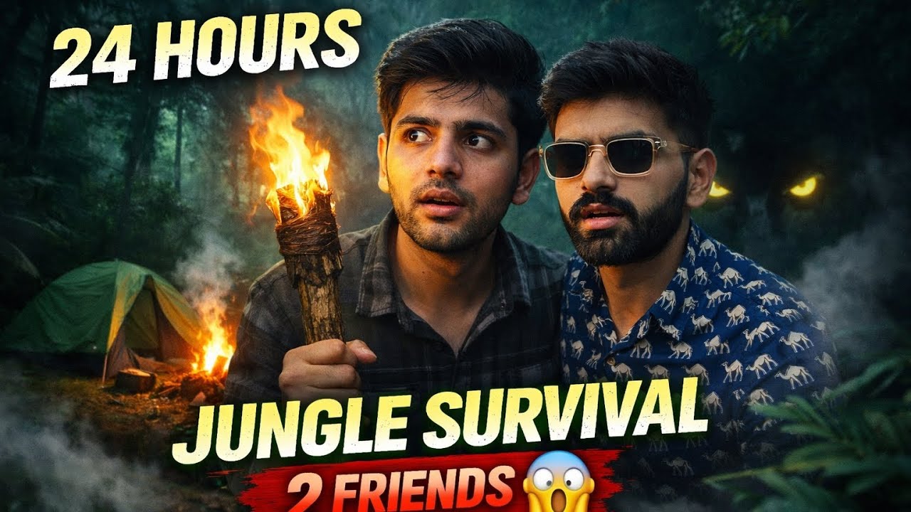 24 hours jungle survival challenge 🔥😱 लेकिन जो रात को हुआ😥 